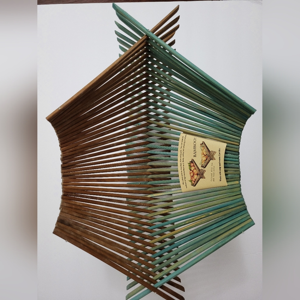 Folding Chopstick Basket Tea Stained